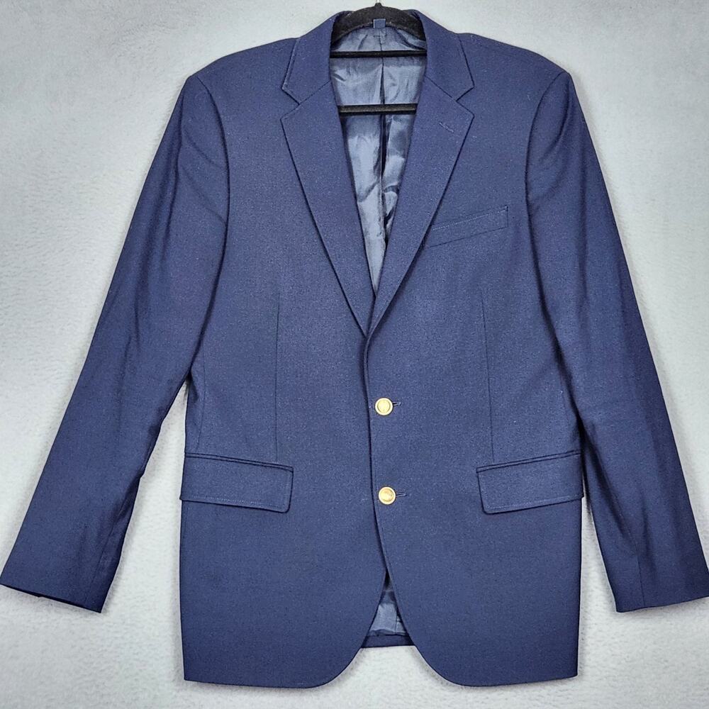 J.Crew Thompson Blazer Mens 40R Blue Wool Blend University Sport Coat Jacket